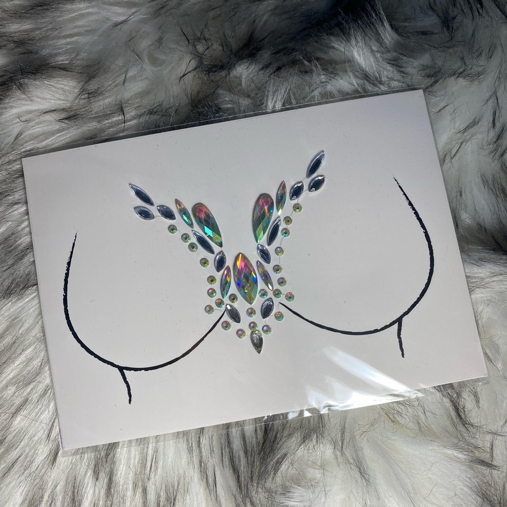 Boob chest Jewel stickers for raves